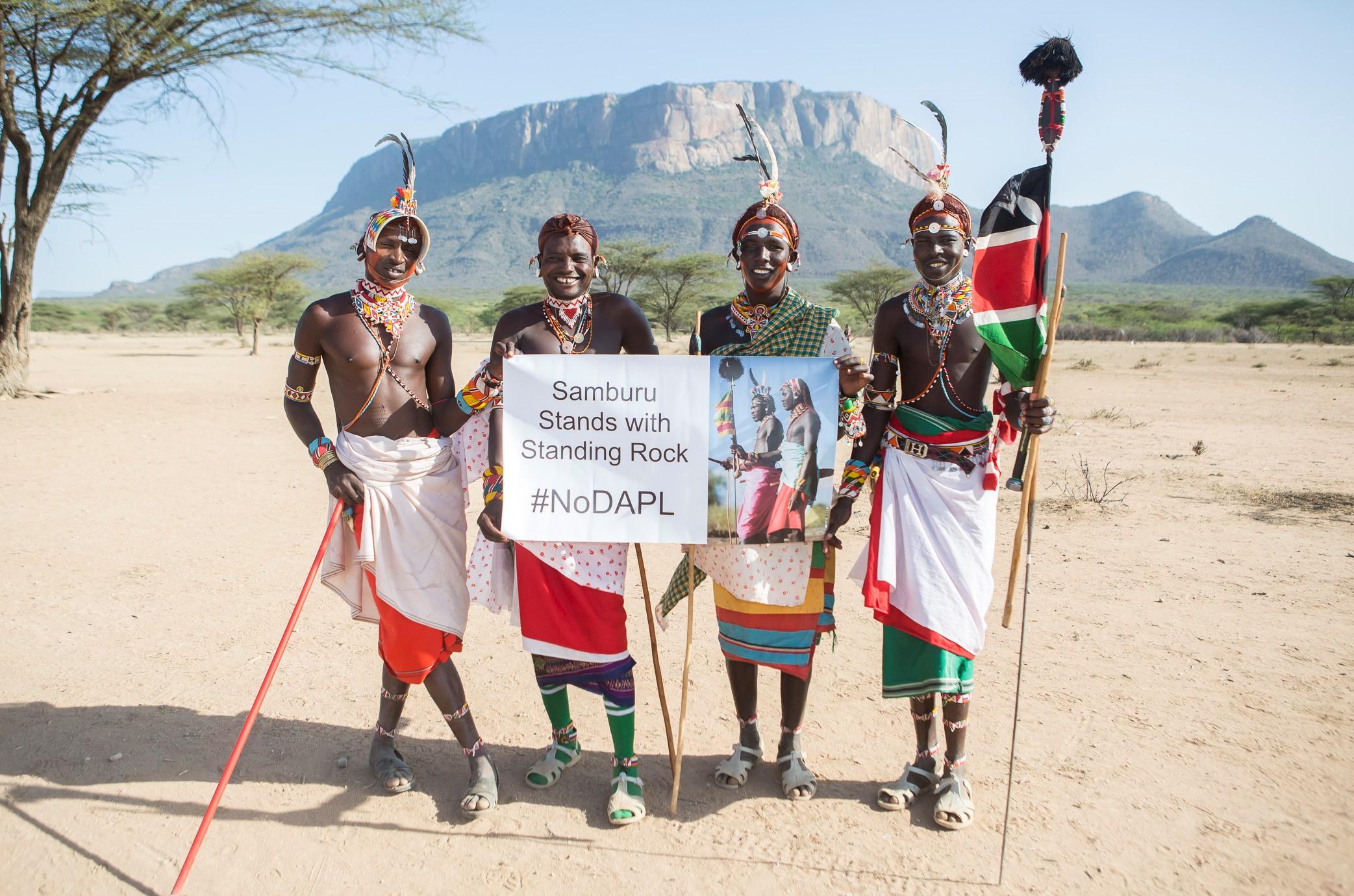 Samburu Stand with Standing Rock