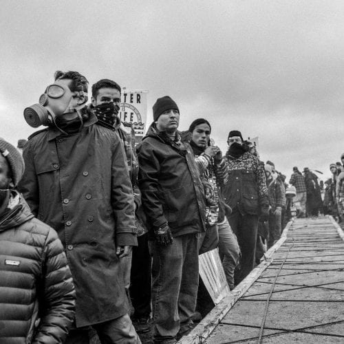 A group of people building a bridge